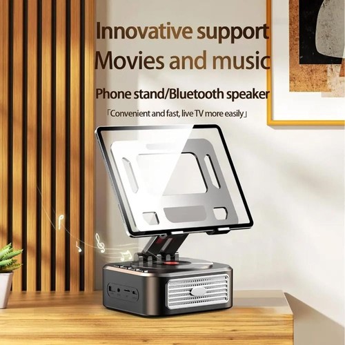 3 in 1 Rotating Tablet Stand Speaker Tablet Stand Foldable Learning Stand - Photo 4/5