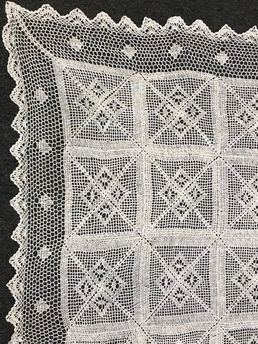 72x108" White Color 100% Cotton Handmade Crochet Rectangle Tablecloths - Picture 8 of 9