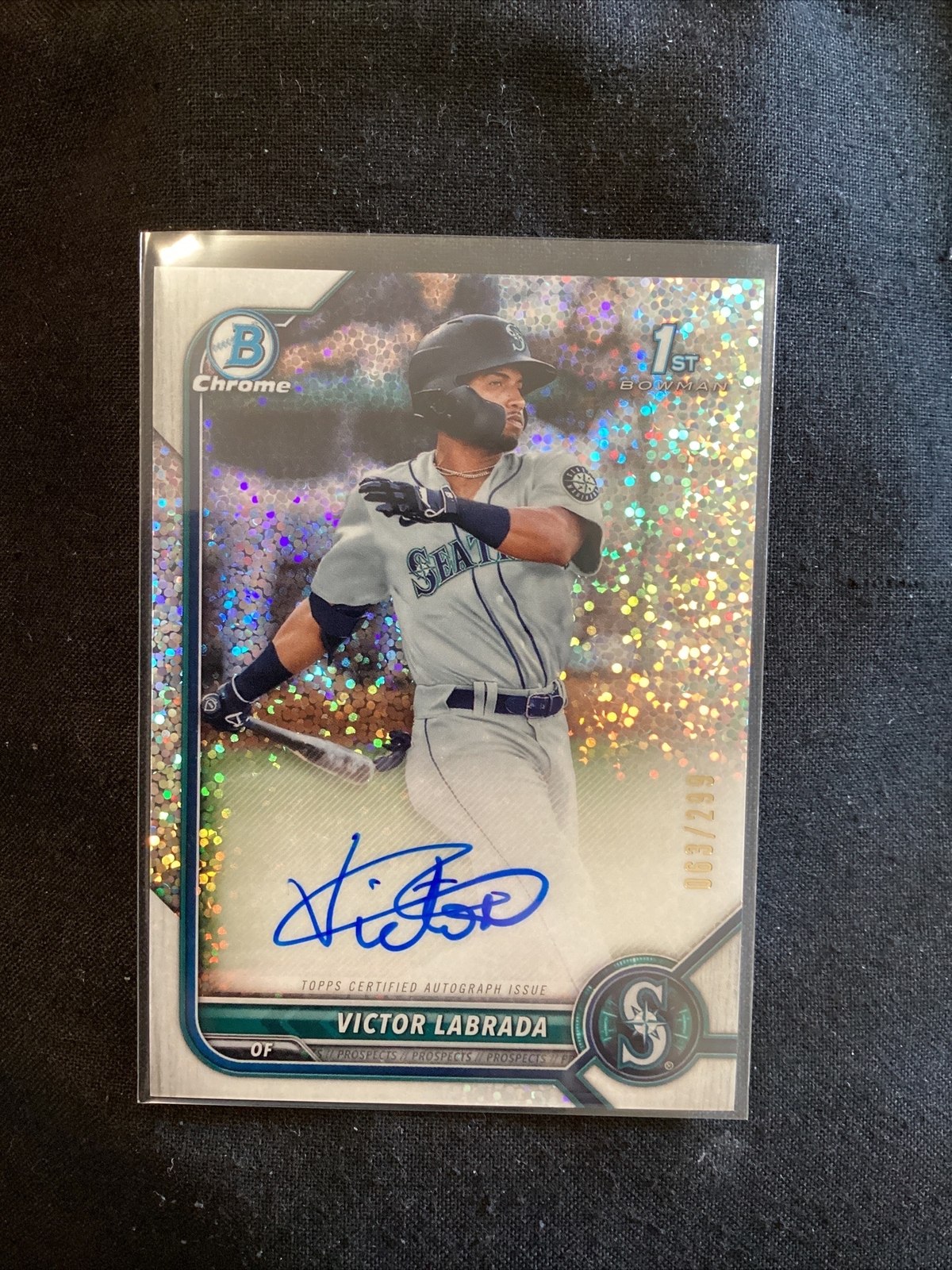 Victor Labrada 2022 Bowman Chrome Speckle Refractor 1st RC Auto /299 #CPA-VL. EN