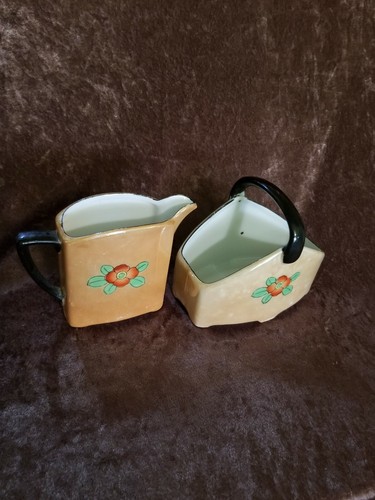 Vintage Lusterware Creamer and Basket Made in Japan - Picture 2 of 6