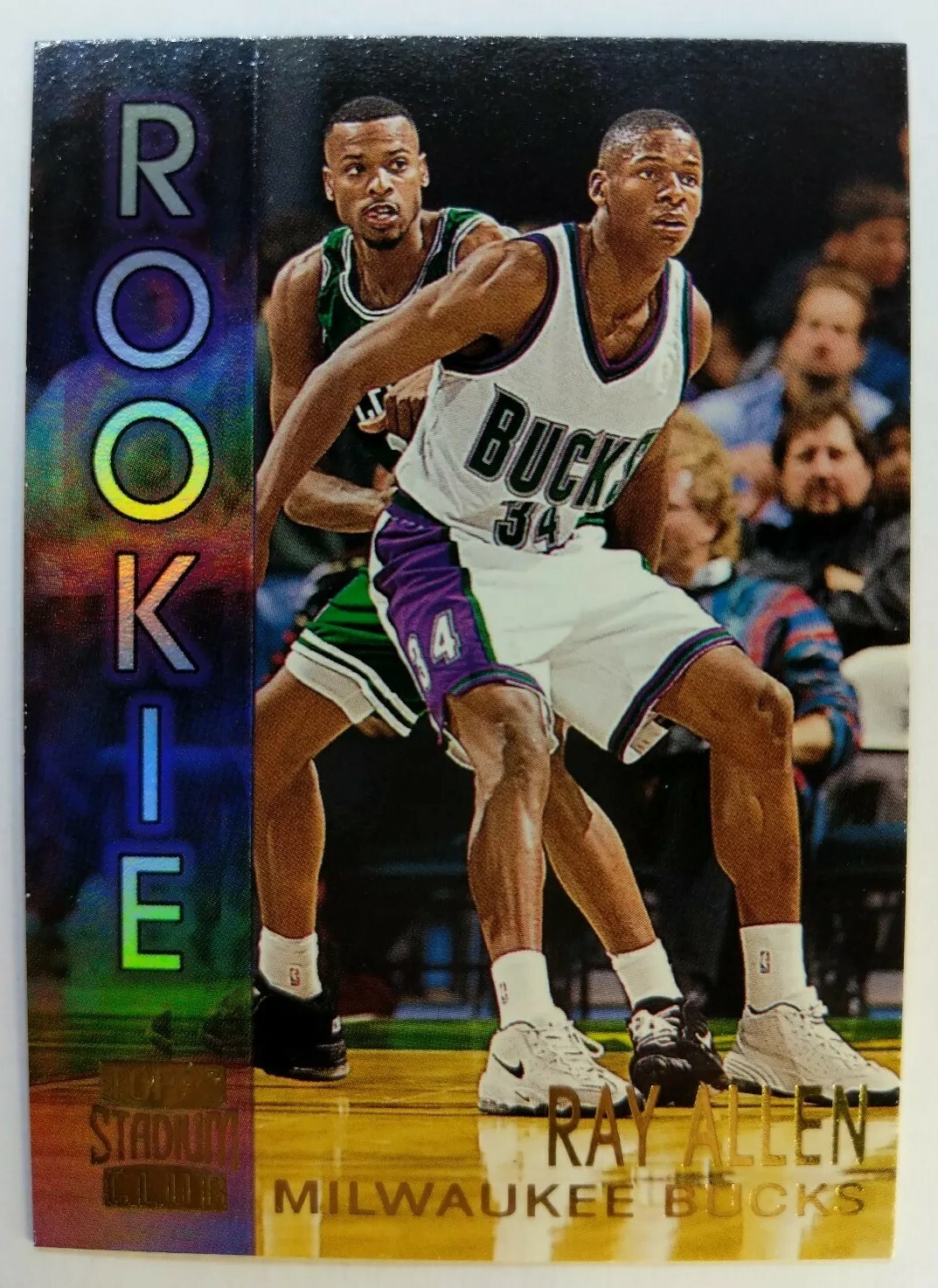 1996 96-97 Topps Stadium Club Rookies Ray Allen Rookie RC #R19, Milwaukee Bucks