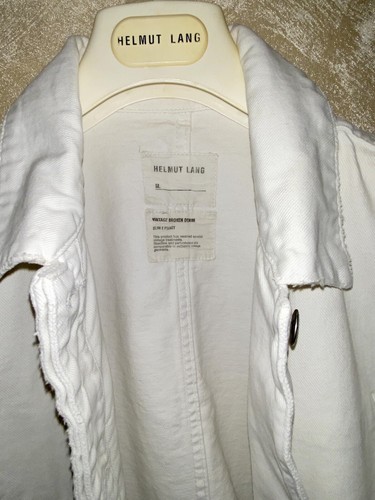 Helmut Lang Archive 2003 - vintage destroyed Denim Jacket unisex size 44 It slim - Foto 9 di 19