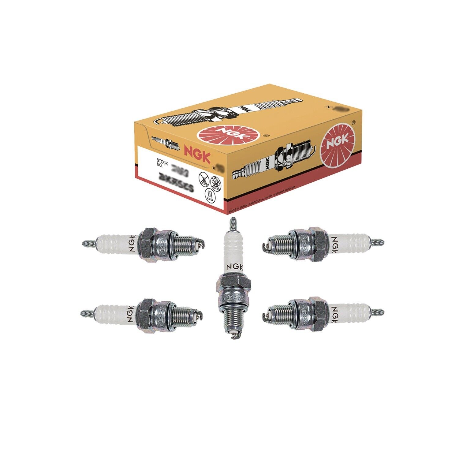 NGK Set of 5 Universal Standard Nickel Non-Resistor Spark Plugs