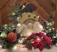 Large Lighted Christmas Santa Decoration