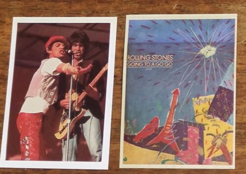 ROLLINGS STONES SELTENER ROCK POP STAR AUFKLEBER Karte STERNENSHOW 1982 - Bild 1 von 2