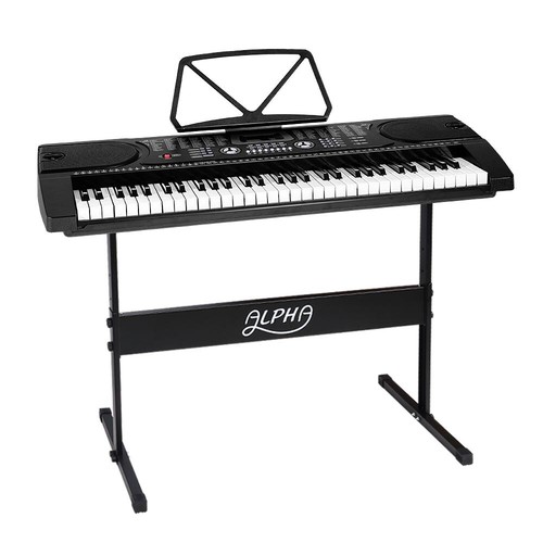 Alpha 61 Keys Electronic Piano Keyboard Digital Electric Stand Touch Beginner - Picture 5 of 7