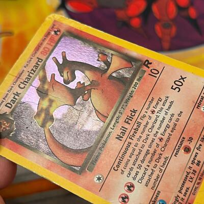 Dark Charizard ~ 4/82 ~ Holo ~ TEAM ROCKET ~ DAMAGED