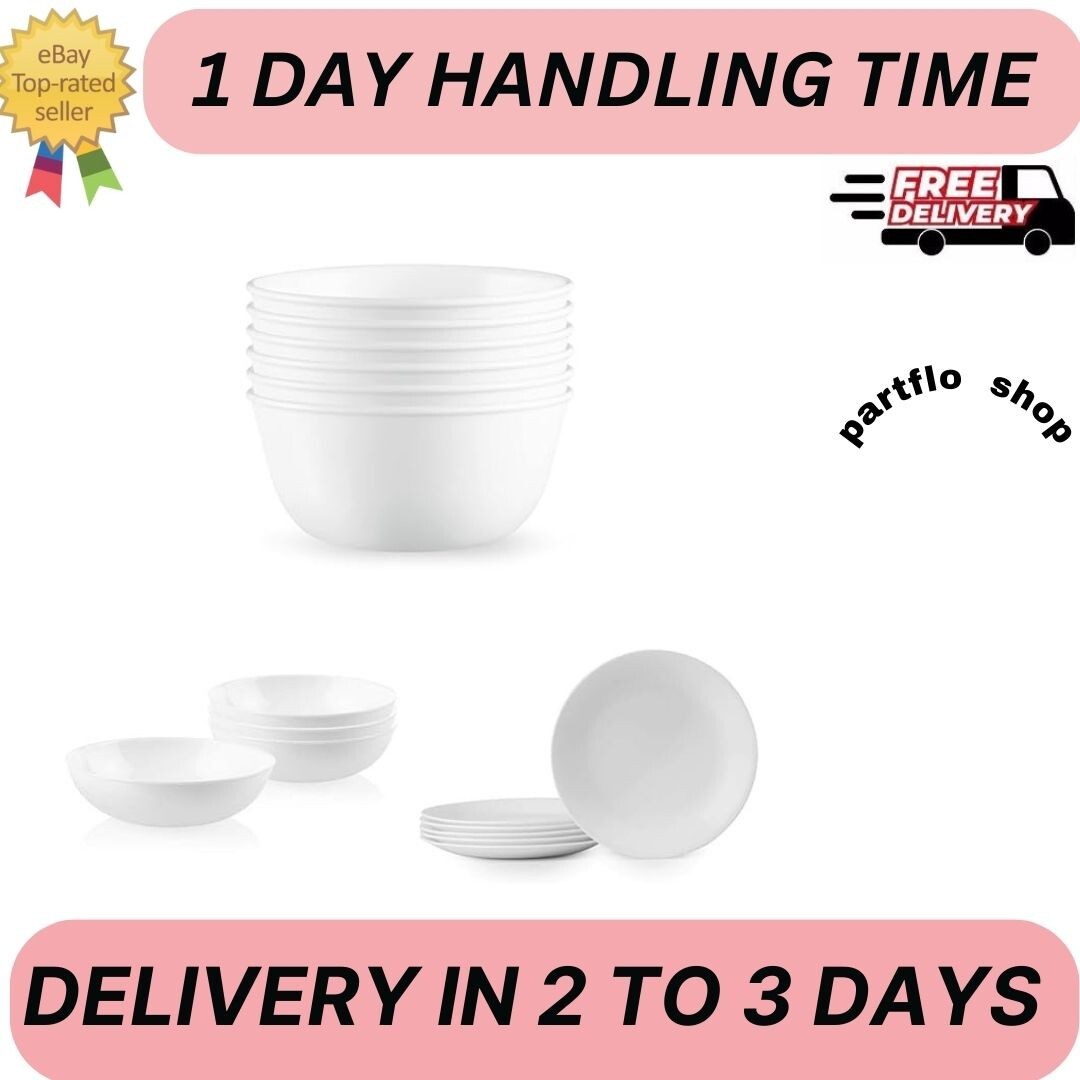 Corelle Classic Winter Frost White, Set of Pasta Bowls, 20-oz US