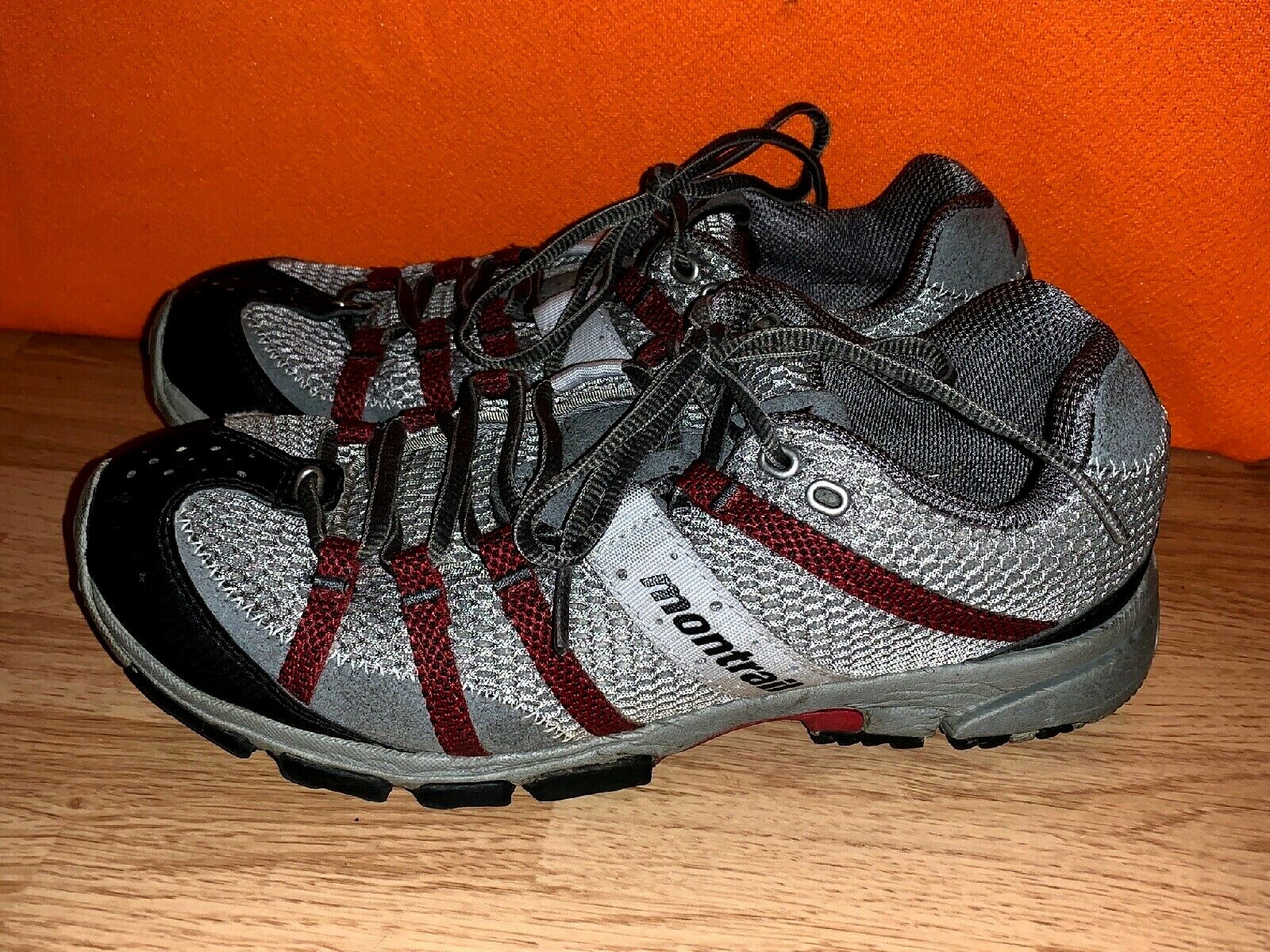 MONTRAIL Gray / Red Hiking Trail Running Walking Mens Shoes Size 7.5 ❤️sj11j