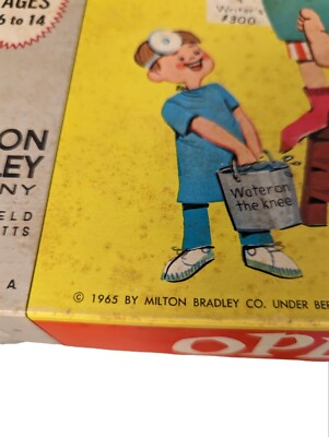 Vintage 1965 Operation Board Game W/ Rare Smoking Doctor-Has
