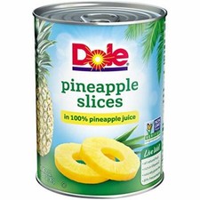 DOLE Pineapple Slices in 100 Pineapple Juice 20 oz. Can