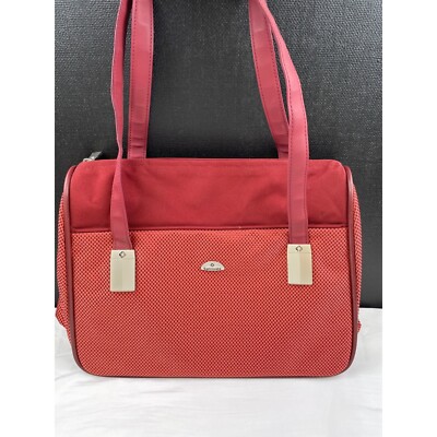 Samsonite Overnight Red carry on travel Tote Red Shoulder Bag SKU 3585