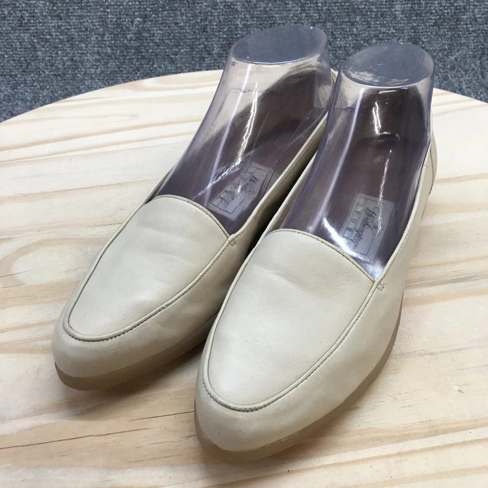 Worthington Zapatos Deportivos Mujer 8 M Informales Sin Cordones Mocasines Planos Cuero Beige Foto 3 de 4