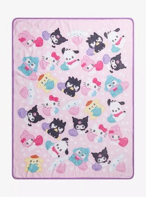 NWT ORIGINAL PACKAGING Hello Kitty And Friends Heart Throw Blanket BADTZ MARU