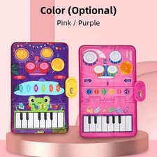 Musical Mat Piano Keyboard Drum Mat With 2 Sticks Musical Play Mat Volume QDSR