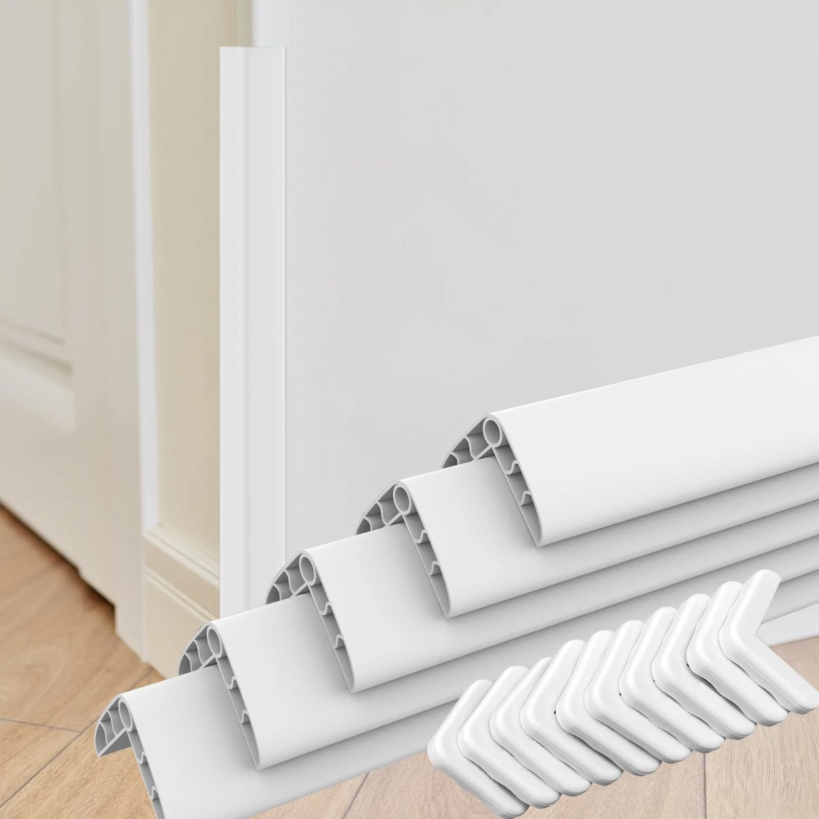 Wall Corner Edge Protector - 1x1x36 inch Baby 36"L x 2"W x 2"H, White