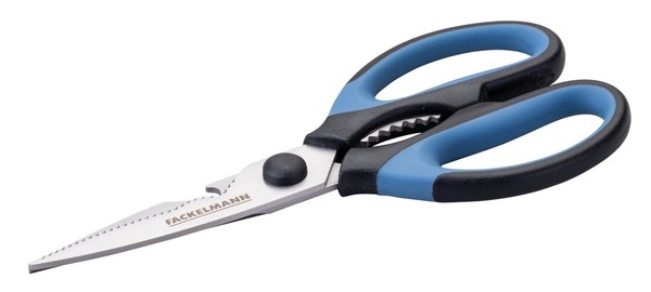 KüChenschere Fackelmann 21Cm Mit Softgriff Und Kapselheber, Universalschneider-image