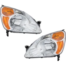 Driver and Passenger Side Headlights For Honda CR-V 2002-2004 Halogen EX LX