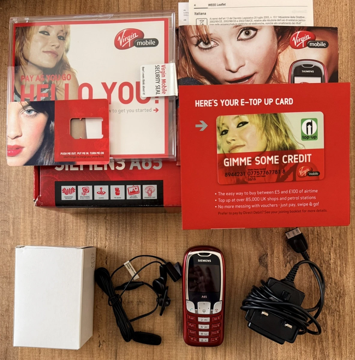 SIEMENS A65 Red Mobile Phone (2006) READ DESCRIPTION