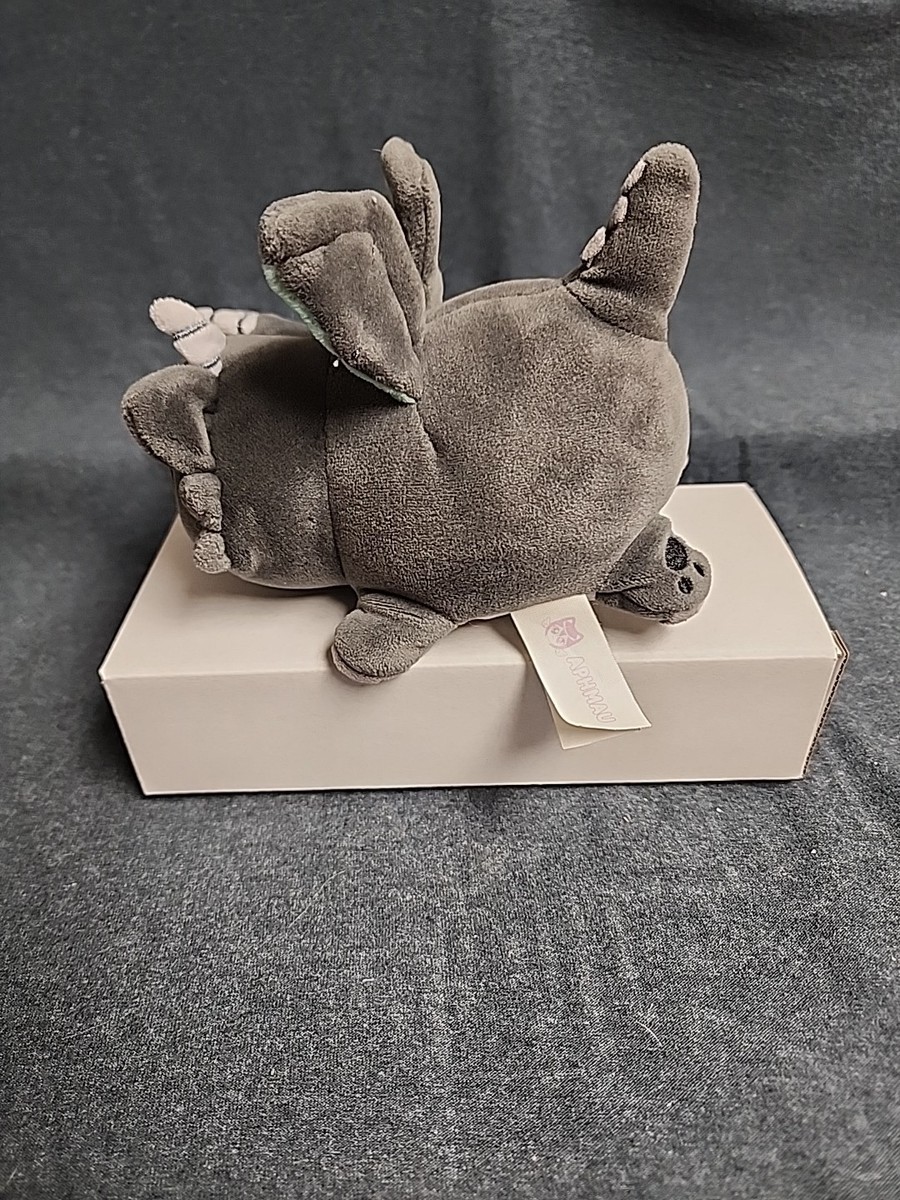 Aphmau Meemeows Dragon Cat Plush Gray Blue/Green Wings