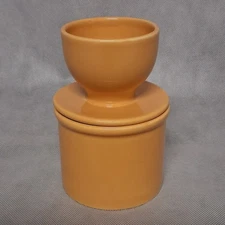 French Butter Crock Bell Shaped Keeper Yellow Original