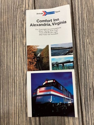 Amtrak Tours Comfort Inn Alexandria Virginia Autozug Broschüre gültig bis