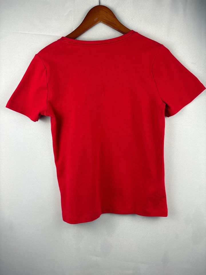 Белый олень красный короткий рукав футболка S (4-6) - Изображение 4 из 4