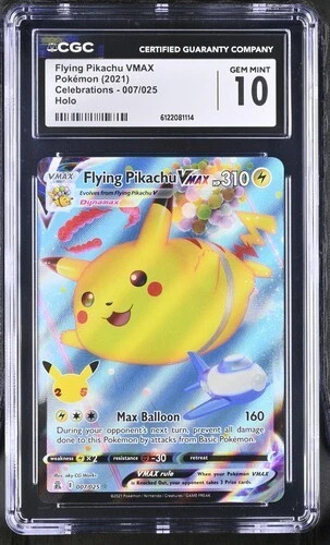 Flying Pikachu VMAX *CGC 10* Holo *Celebrations* #6 *2021* Pokemon