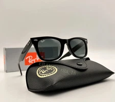 RAY-BAN RB2140 WAYFARER SUNGLASSES BLACK GLOSS FRAME 50MM CLASSIC LENSES