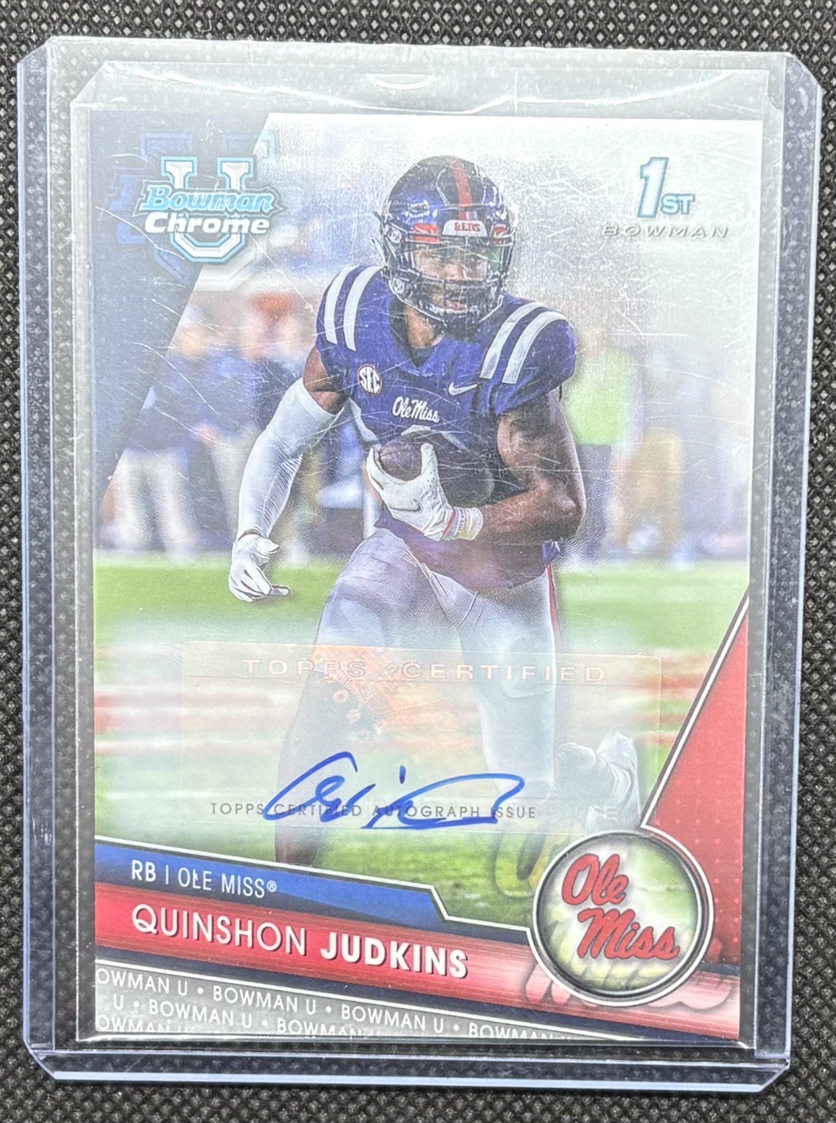 2023 Bowman Chrome University #135 Quinshon Judkins 1st Bowman Autograph