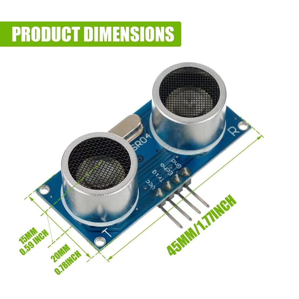 5x Hc-sr04 Ultraschall Sensor Distanzmodul f. Arduino Uno Mega Nano Roboter - Bild 4 von 4