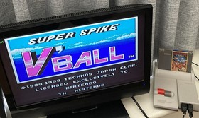 NES ~ SUPER SPIKE V'BALL ~ Nintendo NES-VJ-UKV Cart Sleeve Inst Poster Box Pal