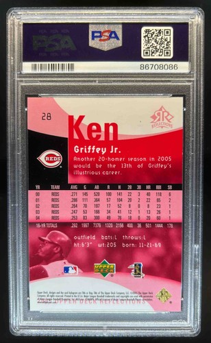2005 Upper Deck Reflections Ken Griffey Jr. Red #/99 Reds PSA 9 - Picture 2 of 2
