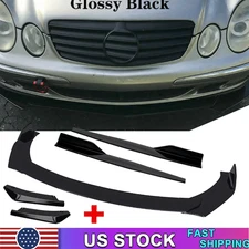 Front Bumper Lip Chin Spoiler Body Kit Splitter Side Skirt For Mercedes-Benz