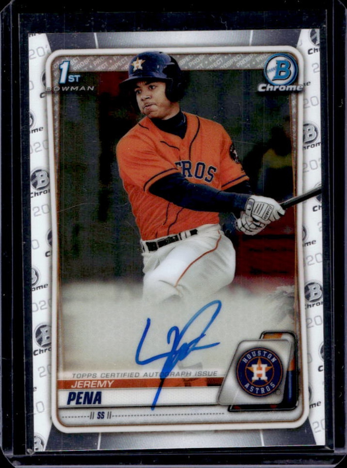 2020 Bowman Jeremy Pena Chrome Auto 1st #CPA-JP Astros