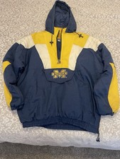 Starter Vintage 1990 s Michigan Wolverines NCAA XL Jacket Blue Yellow White
