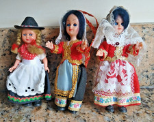3 Vintage Traditional Costume Dolls