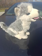 Vintage Realistic Husky Dog Stuffed Animal Unknown Brand