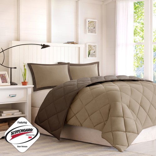 Juego de edredón alternativo reversible acolchado diamante Scotchgard 3M - Imagen 10 de 78