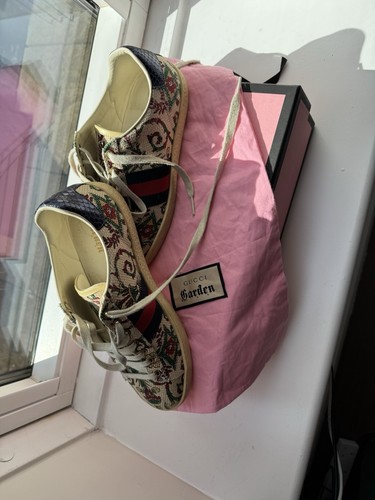 Zapatillas Gucci Garden Ace de Lona Raras Talla 38 EU Con Caja - Imagen 6 de 17