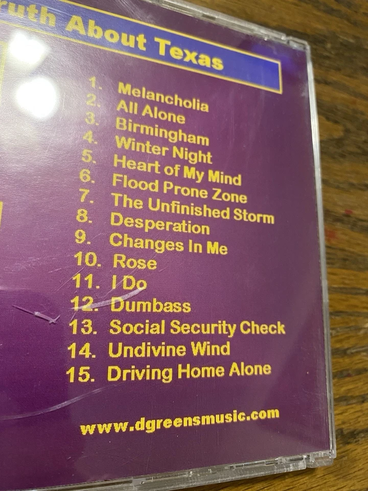 Donnie Green The Truth About Texas CD Country Folk Rare Oop Rose I Do Dumbass Foto 4 de 4
