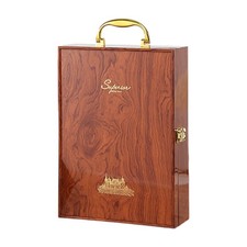 Red Wine Box Wooden Business Gifts Storage Case for Home Wedding Anniversary