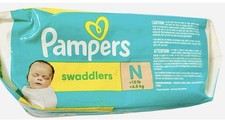 Pampers Swaddlers Diapers Newborn N Up to 10 lbs 20 Count Pack -New