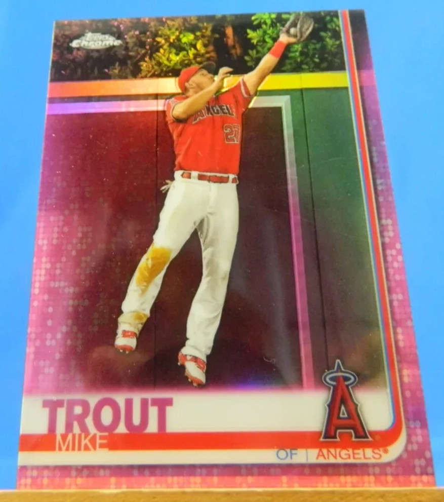Mike Trout Topps Chrome 2019 #200 Pink Refractor N
