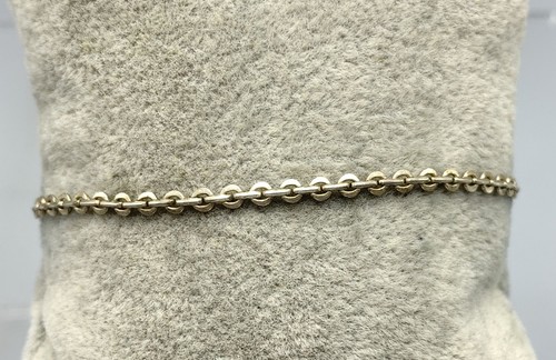 Sterling Silver Circular Links Chain Bracelet/Anklet-9"