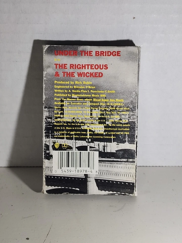 Under the Bridge [CASSETTE SINGLE]Red Hot Chili Peppers (1991, Warner Bros.) Foto 2 de 4