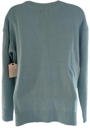 ST. JOHN'S BAY Woman's/Jr.'s Turquoise Long Sleeve Pullover Sweater - Size S - Picture 3 of 4