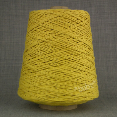 SUPERWEICHES PIMA BAUMWOLLGARN DOPPELT STRICKEN 500g KONE SENF WEBEN KETT SCHUSS DK