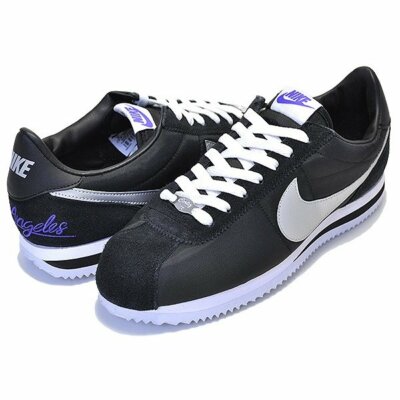 Nike Cortez Basic Suede Nylon Los Angeles Kings Black Silver White