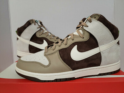 nike dunk high sail light chocolate